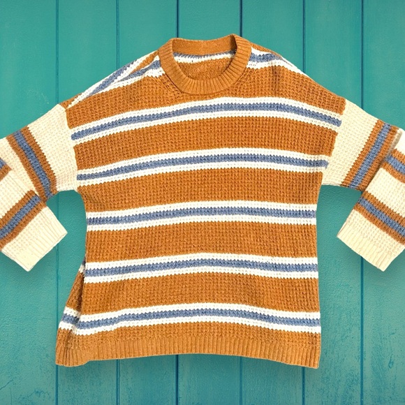Autumnal Oversized Striped Sweater L-XL - Picture 1 of 3